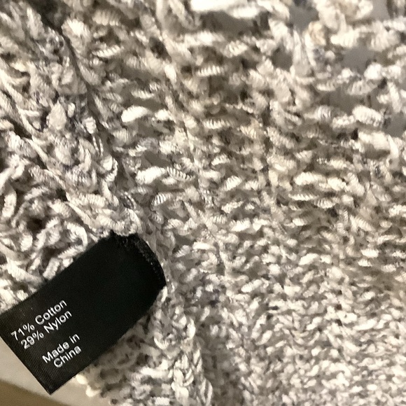 Lane Bryant Open Knit Sweater Cardigan - Women | Color: Grey | Size: 14/16 - Picture 7 of 8